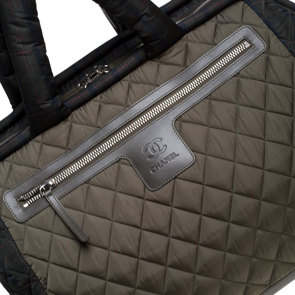 Chanel Fatigue Quilted Nylon Coco Cocoon Rolling Trolley 3