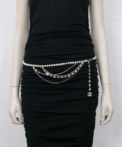 Chanel Faux Pearl and Chain Fancy Belt, Resort 2019
