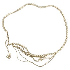 Chanel Faux Pearl and Chain Fancy Belt, Resort 2019