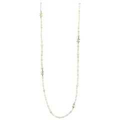 Chanel Faux Pearl CC 61" Necklace