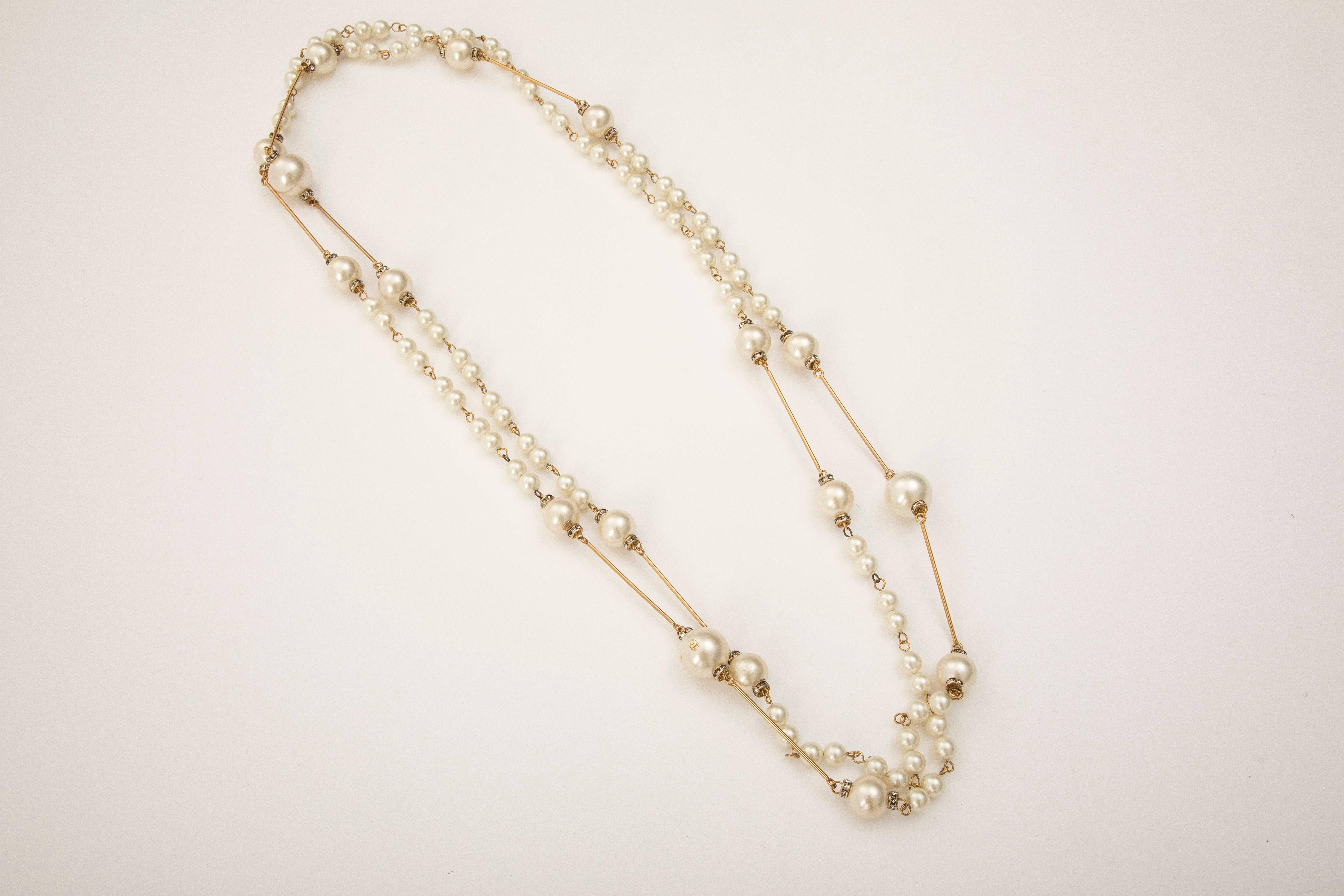 faux chanel long pearl necklace uk