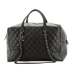 Chanel  Feather Weight Bowling Bag Quilted Calfskin Large