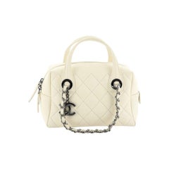 Chanel Feather Weight Bowling Bag Quilted Calfskin Small