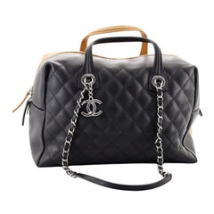 Chanel Feather Weight Bowling Bag Quilted Lambskin Medium