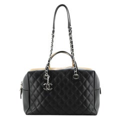 Chanel Feather Weight Bowling Bag Quilted Lambskin Medium