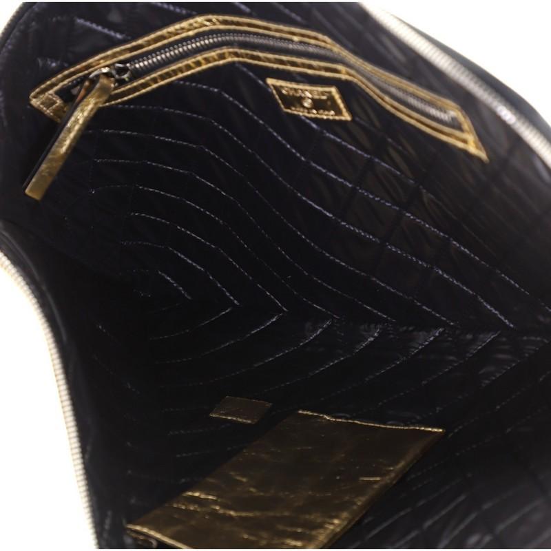 Women's or Men's Chanel  Feminine Pouch Crinkled Leather Large