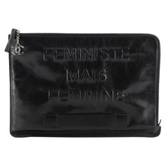 Chanel Feminine Pouch Crinkled Leather Large