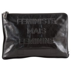 Chanel Feminine Pouch Crinkled Leather Large