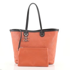 Chanel Fever Tote Quilted Caviar Medium