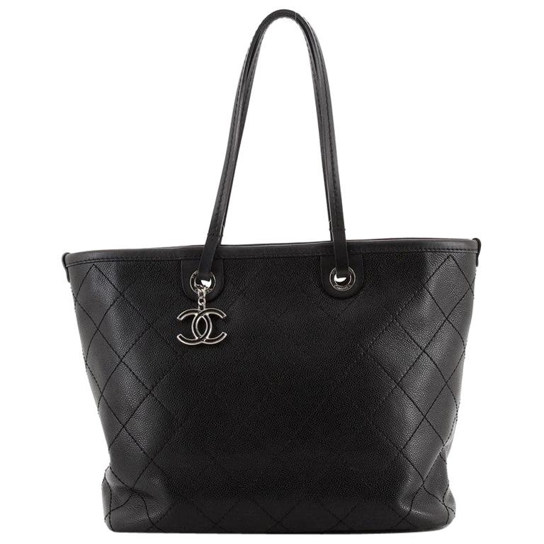 Chanel Fever Tote Quilted Caviar Medium