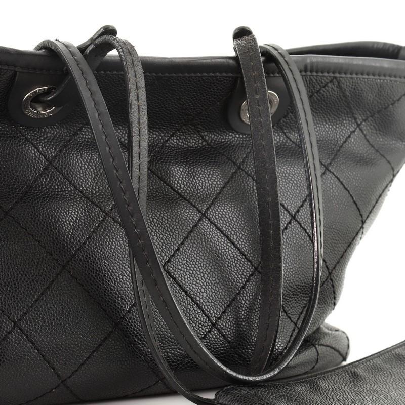 Chanel Fever Tote Quilted Caviar Small 3