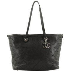 Chanel Fever Tote Quilted Caviar Small