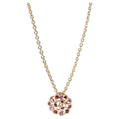 Collana con diamanti Chanel Fil De Camelia in oro giallo 18 carati FG VS 0,10 CTW
