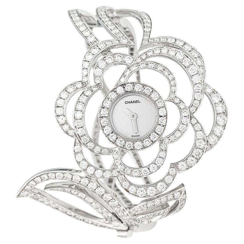 Chanel Camellia Diamond Sapphire Flower Watch at 1stDibs chanel