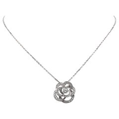 Chanel 'Fil de Camélia' Diamant-Halskette aus Weißgold