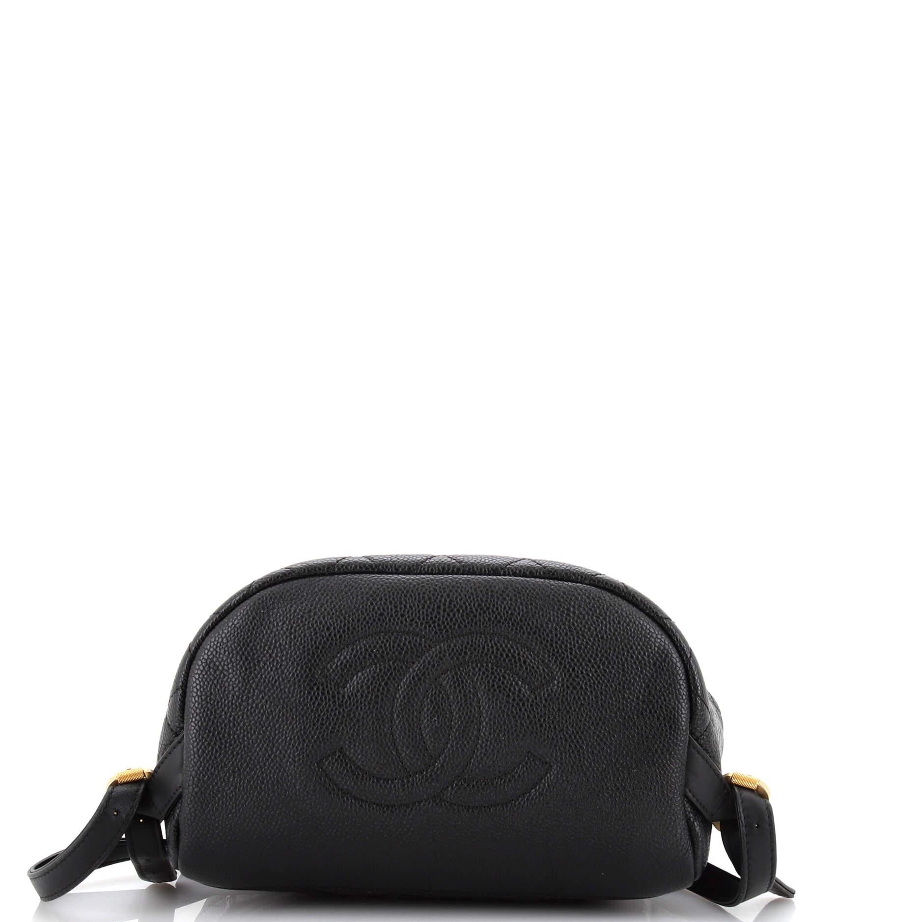 Women's or Men's Chanel Filigree Backpack Quilted Caviar Large