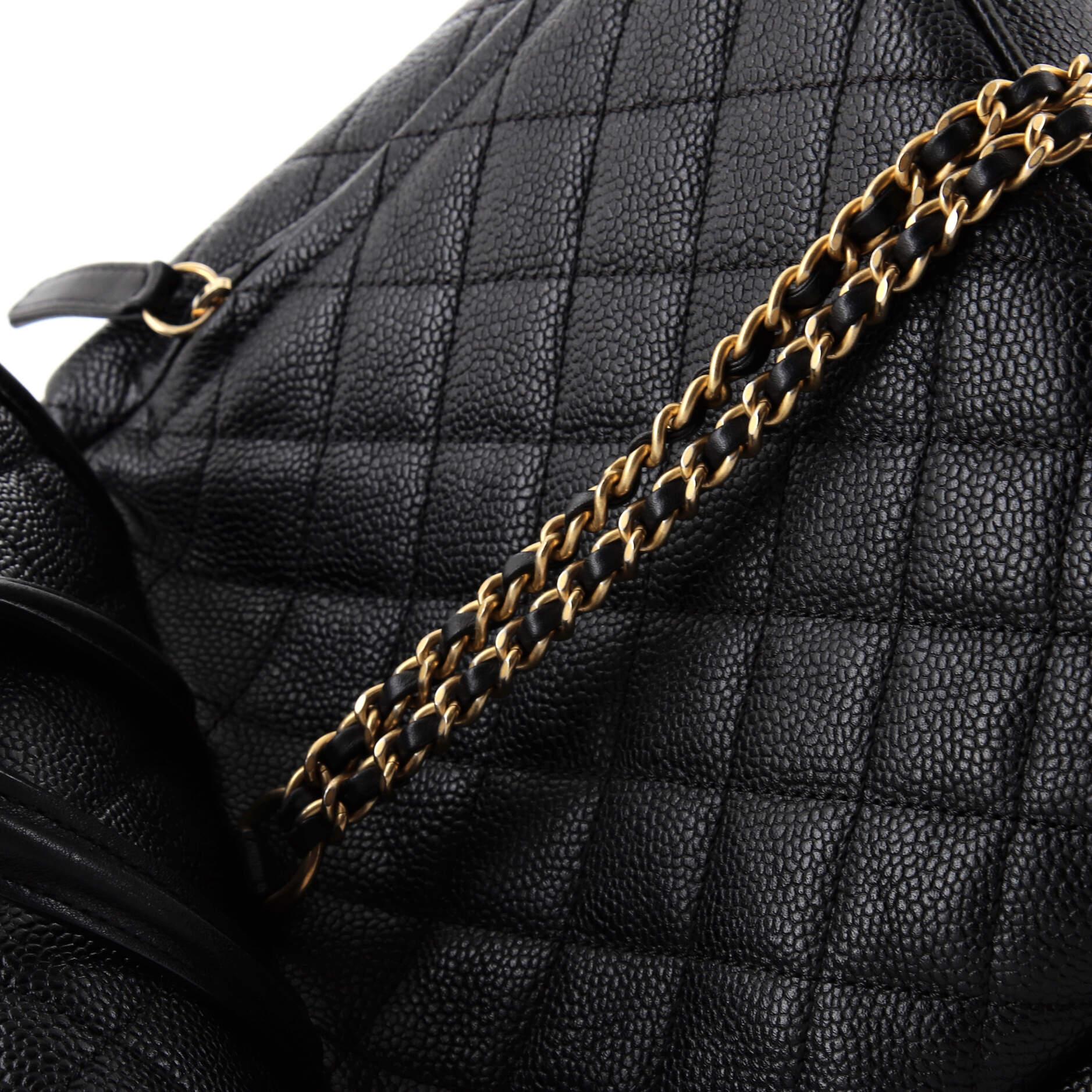 Chanel Filigree Backpack Quilted Caviar Large 4