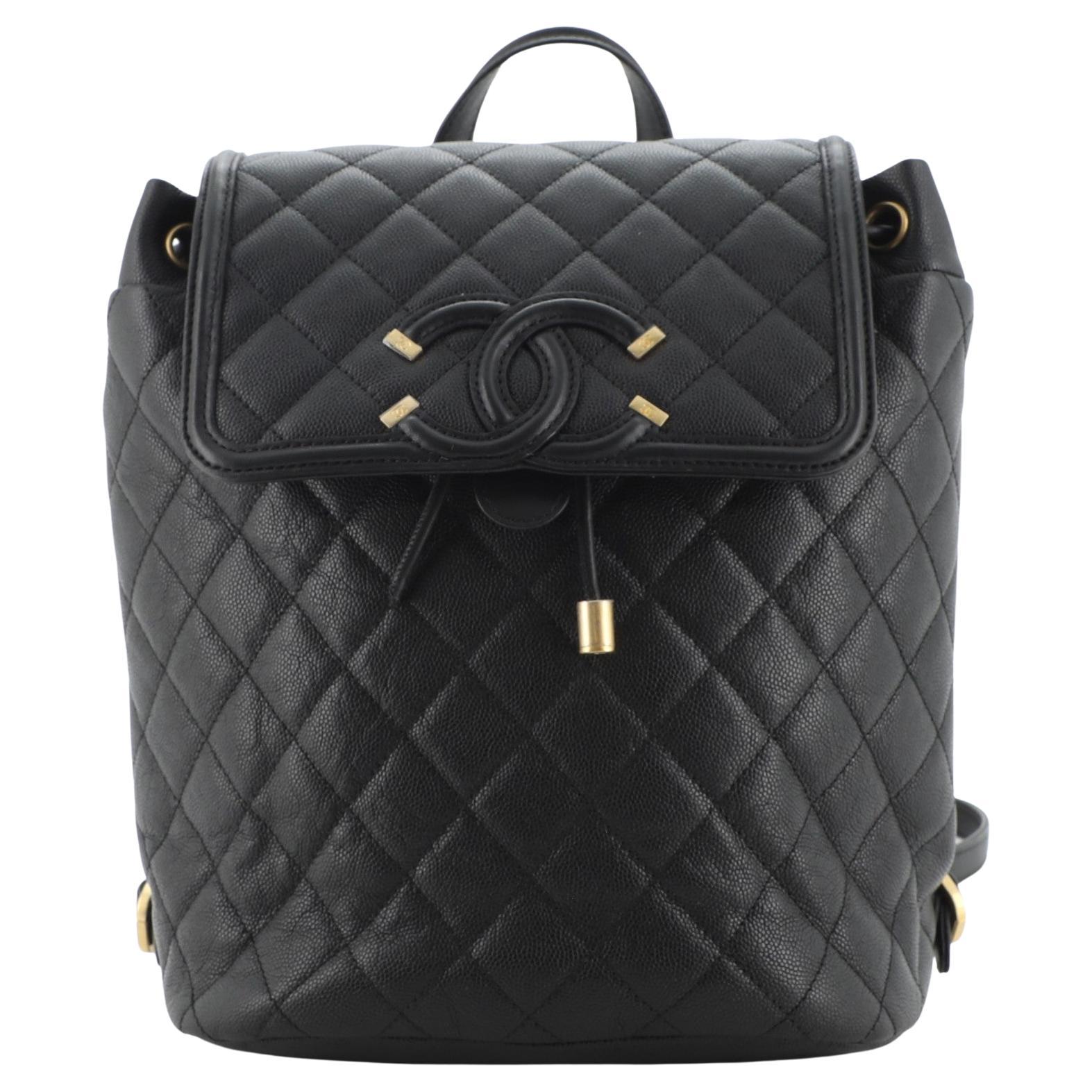 Chanel Black Backpack Quilted Lambskin Large,2016 at 1stDibs | quilted ...
