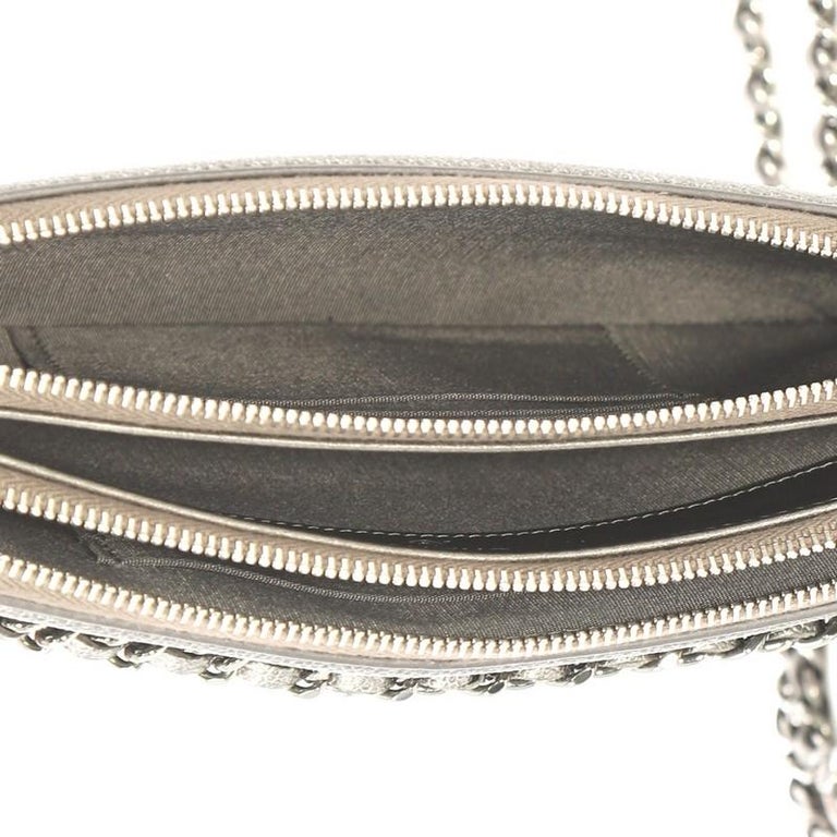 Chanel Filigree Double Zip Clutch with Chain Quilted Caviar at 1stDibs ...