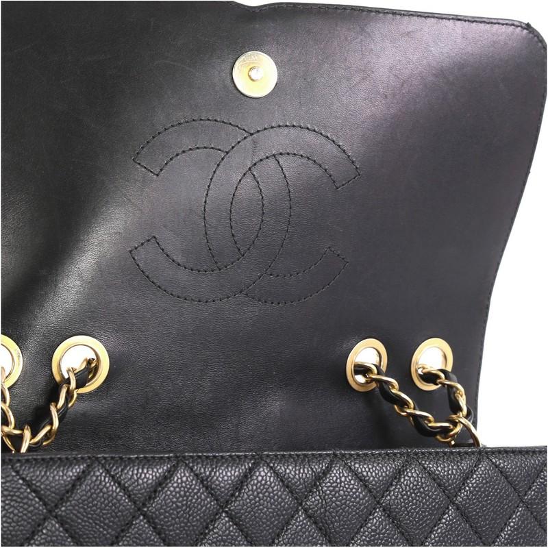 Chanel Filigree Flap Bag Quilted Caviar Medium In Good Condition In NY, NY