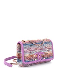 Chanel Filigree Flap Bag Quilted Tweed Small
