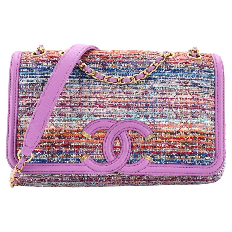 Chanel Tweed Bags - 207 For Sale on 1stDibs  chanel pink tweed bag, pink tweed  chanel bag, chanel tweed flap