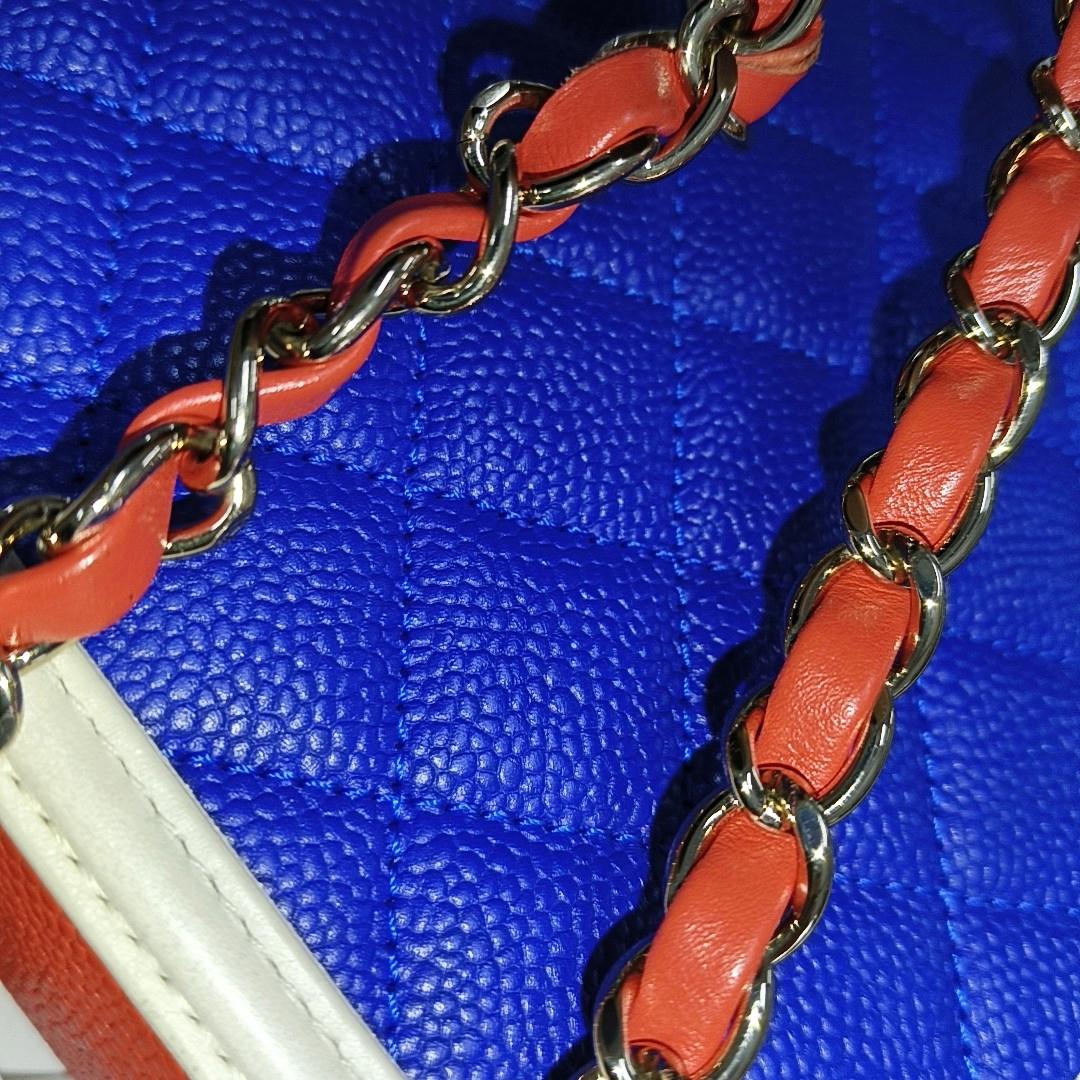 Chanel Filigree Medium Vanity Case Tricolor Caviar Leather, 2018-2019 12