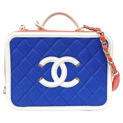 Chanel Filigree Medium Vanity Case Tricolor Caviar Leather, 2018-2019
