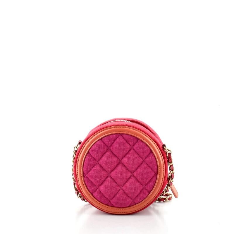 chanel filigree round bag