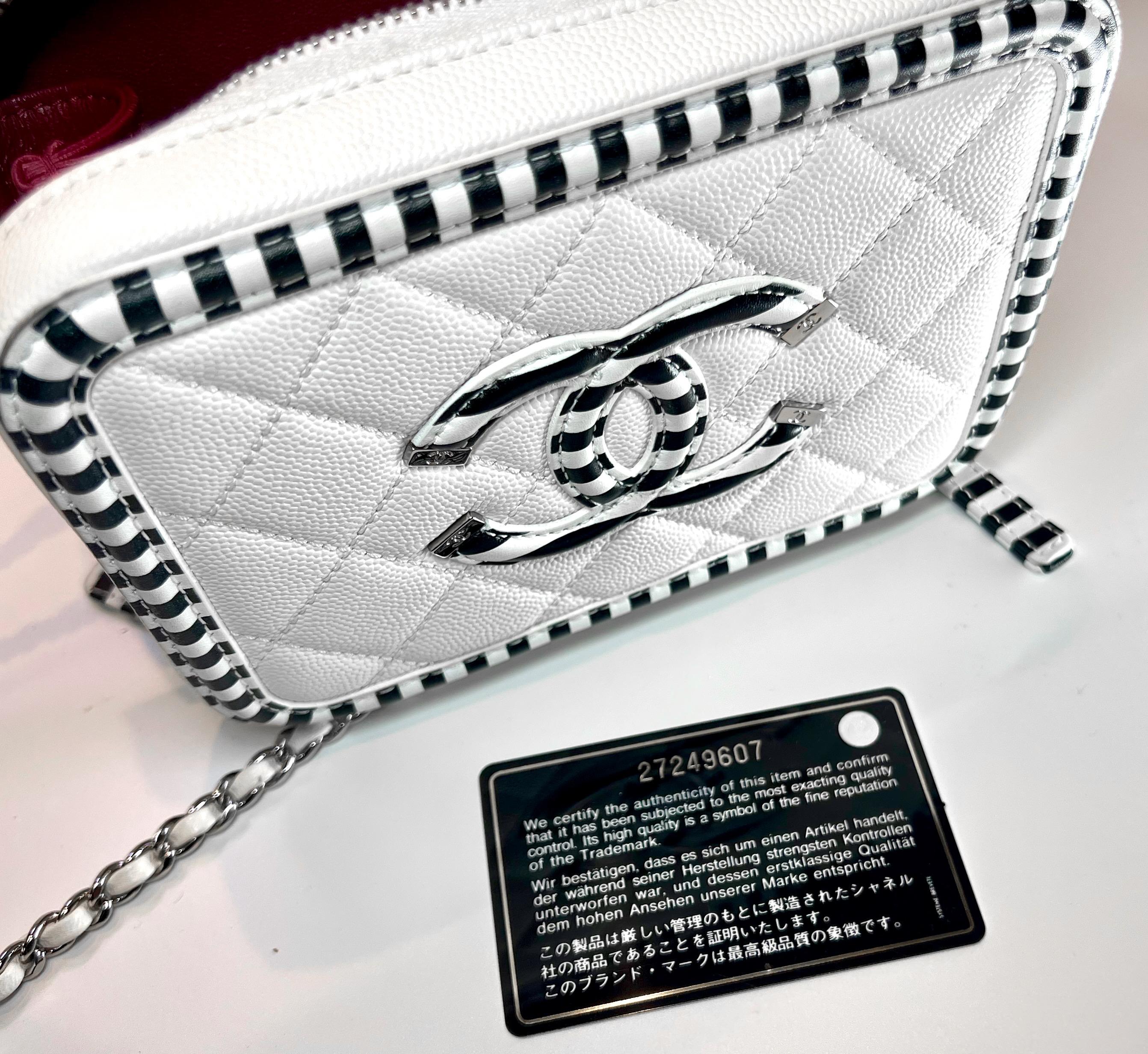 Chanel Filigree Vanity Case Bag 2019 Original Authenticity Card 3