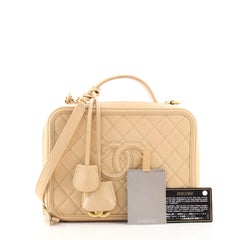 Chanel Vanity Case Filigree Caviar matelassé Large