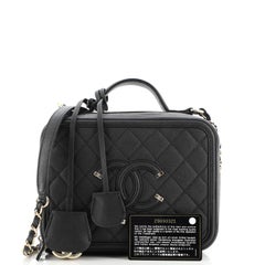 Chanel Vanity Case Filigree Caviar matelassé Moyen