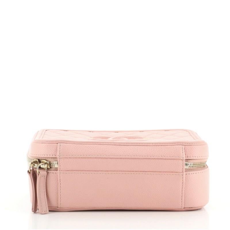 chanel pink vanity case