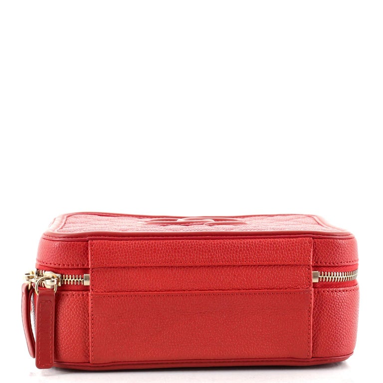 Chanel Filigree Vanity Case Quilted Caviar Medium at 1stDibs