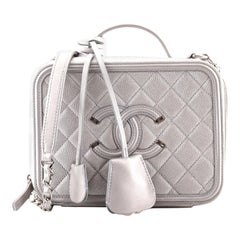 Chanel Filigree Vanity Case Quilted Caviar Medium Chanel Filigree Vanity Case Quilted Caviar Medium