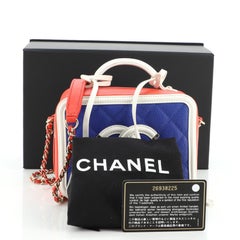 Chanel Filigree Vanity Case Quilted Caviar Small