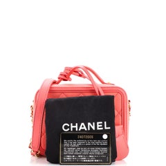 Chanel Filigree Vanity Case Quilted Caviar Small