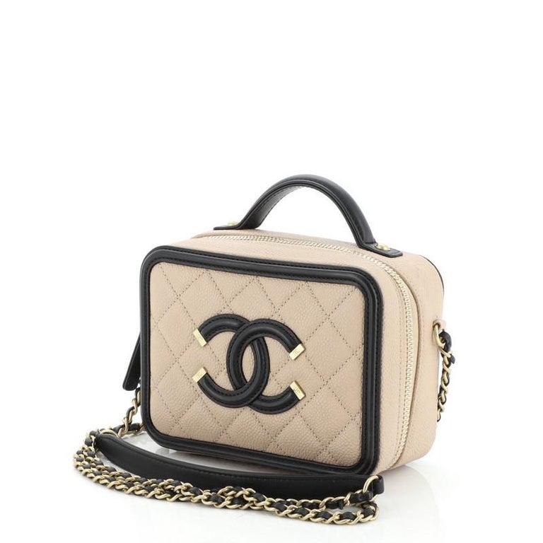 Chanel Small Filigree Vanity Case - Neutrals Shoulder Bags, Handbags -  CHA916914