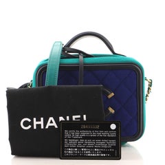 Chanel Filigree Vanity Case Quilted Jersey Small