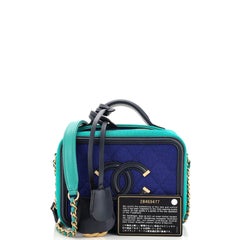 Chanel Filigree Vanity Case Quilted Jersey Small