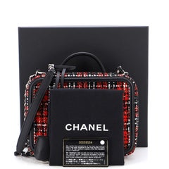 Chanel Filigree Vanity Case Quilted Tweed Medium