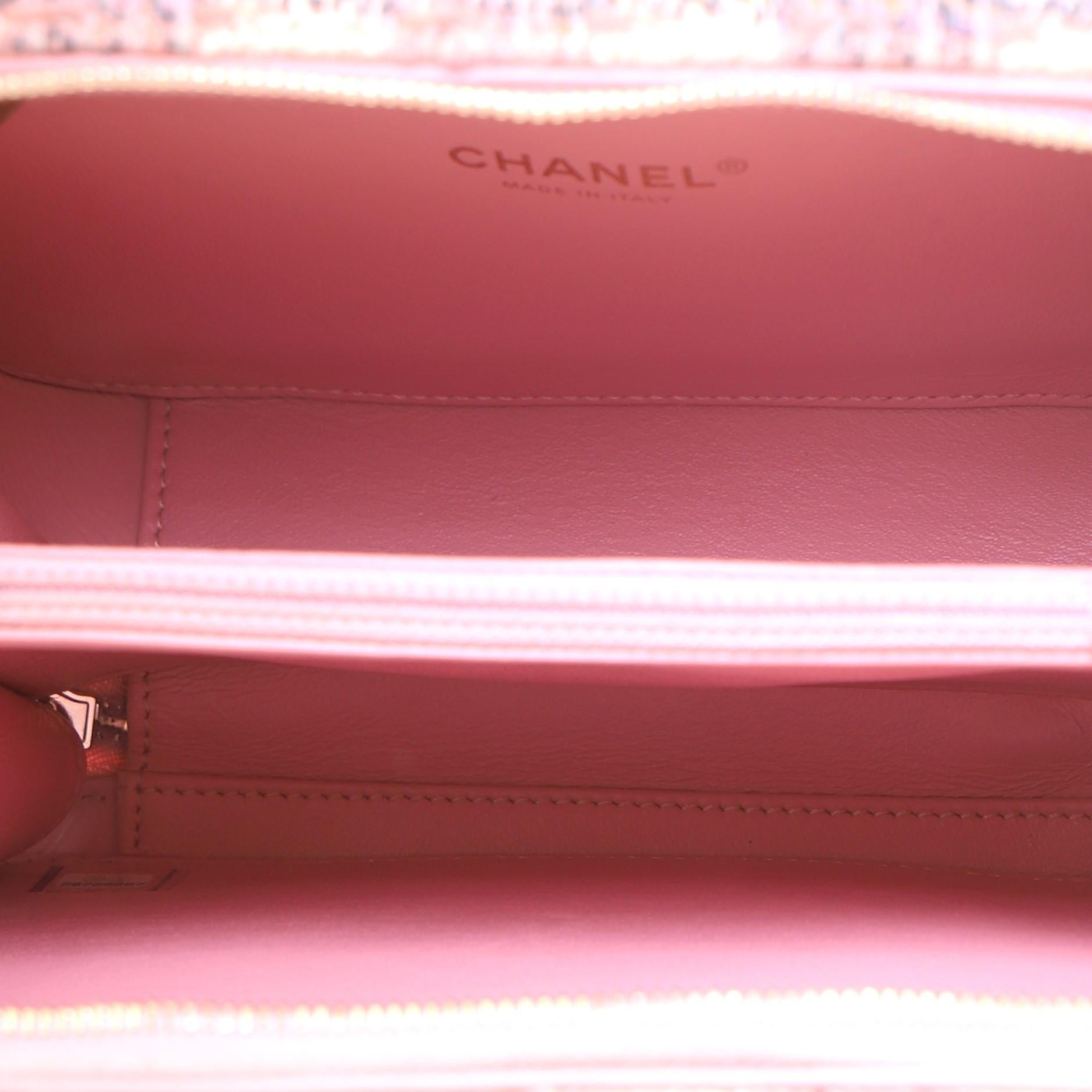 Chanel Filigree Vanity Case Quilted Tweed Medium 1