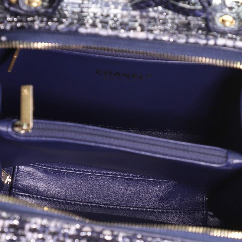 Chanel  Filigree Vanity Case Quilted Tweed with Python Medium 2