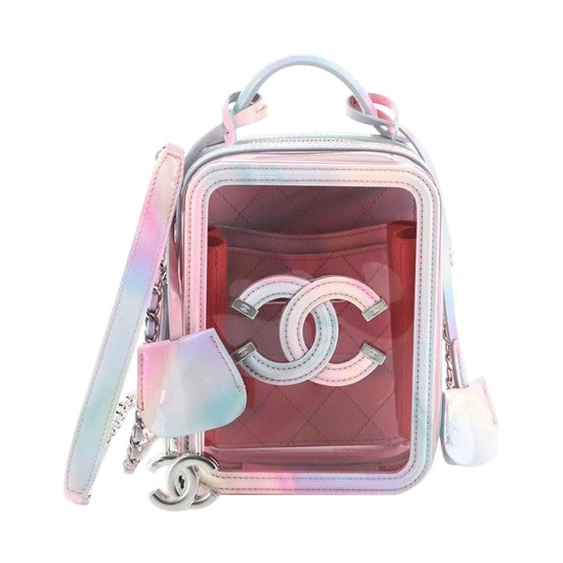 chanel cc filigree transparent bag