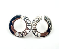 Chanel Fine Jewelry 925 Silber Buchstabe C Clip auf Ohrringe