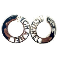 Chanel Fine Jewelry 925 Silver Letter C Clip on Earrings