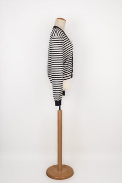 Chanel Fisherman's Striped Mesh Cardigan