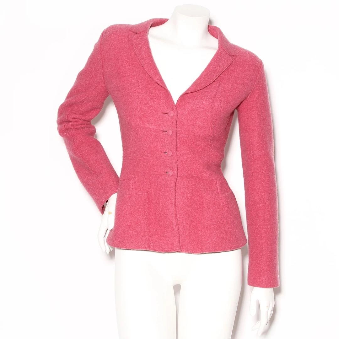 Pink Chanel Fitted Wool Blazer (Karl Lagerfeld)