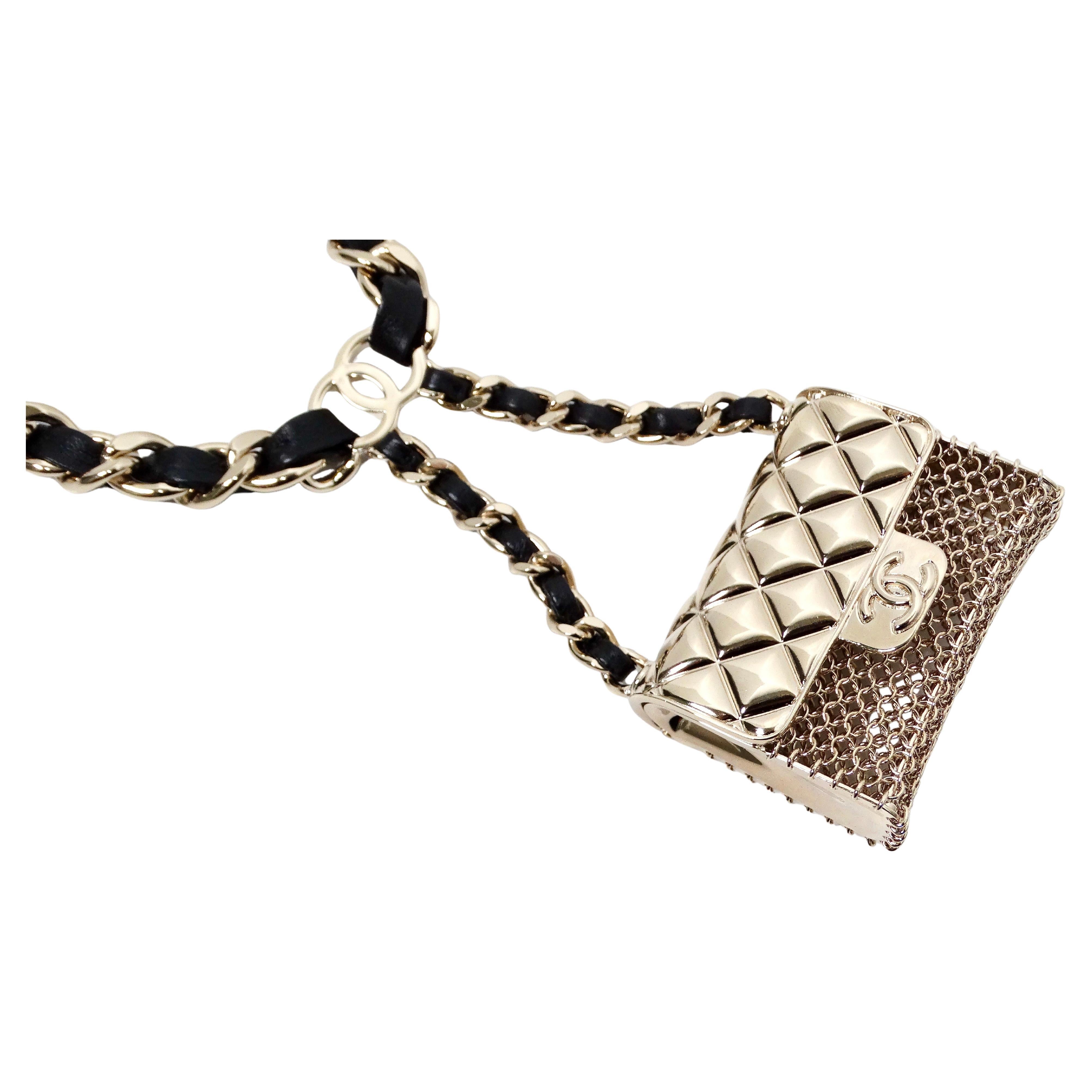 Chanel Flap Bag Charm Catena Cintura o Collana 2021 In condizioni buone in vendita a Scottsdale, AZ