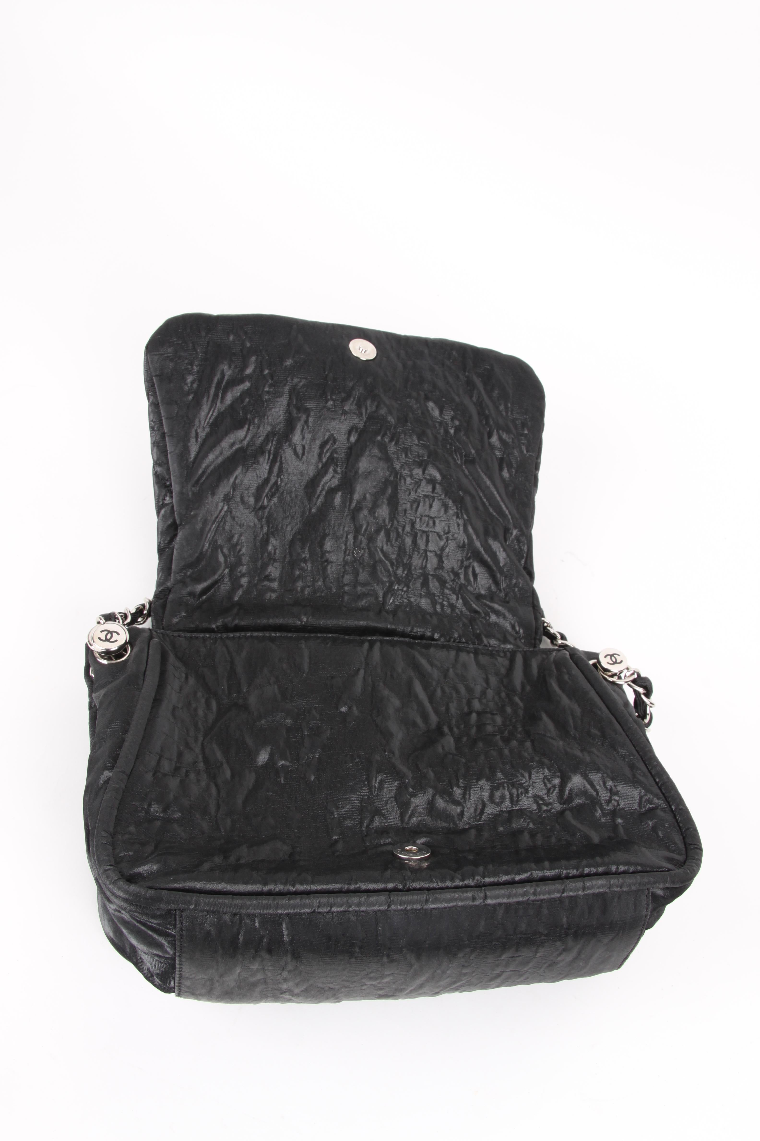 Chanel Flap Bag Crinkle Coated Canvas 5